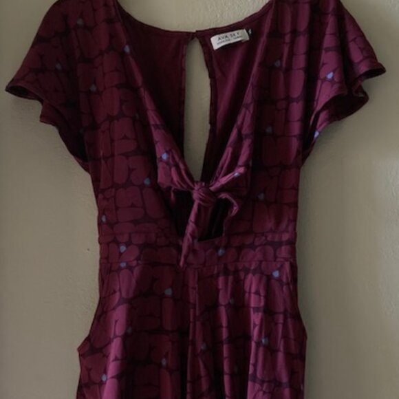 AVA SKY HAWAII Romper Kiwi Jersey Berry Hokkaido Stone Pocket Sweet Very Nice XS - Picture 1 of 15